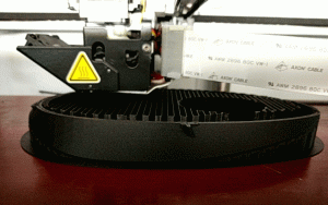 3D printing an air duct for hyundai Excel series racecar on the markforged mark two in onyx